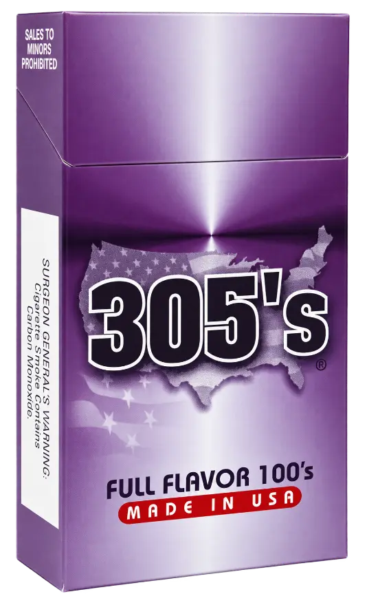 305's Full Flavor Kings cigarette pack