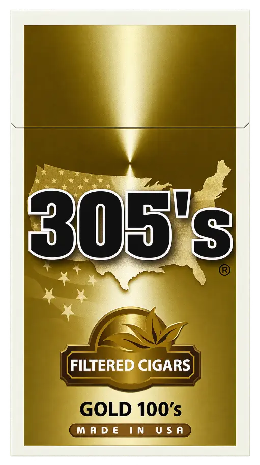 305's Gold 100's cigarette pack