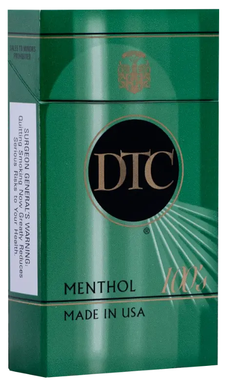 DTC Menthol 100's cigarette pack