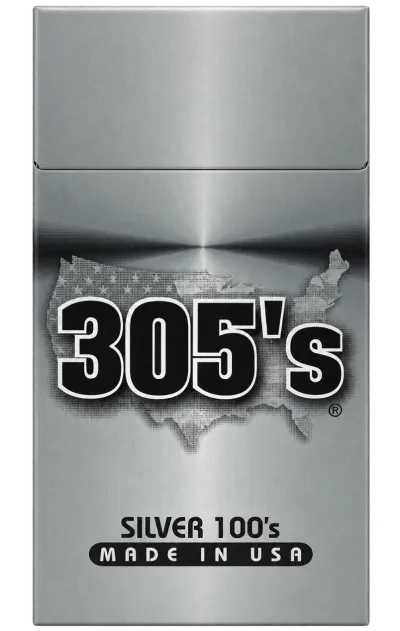 305's 100's Silver cigarette pack