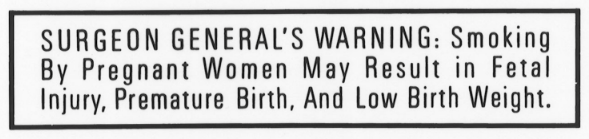 Surgeon General pregnancy warning